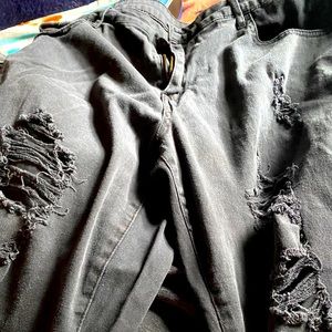Black ripped jeans
